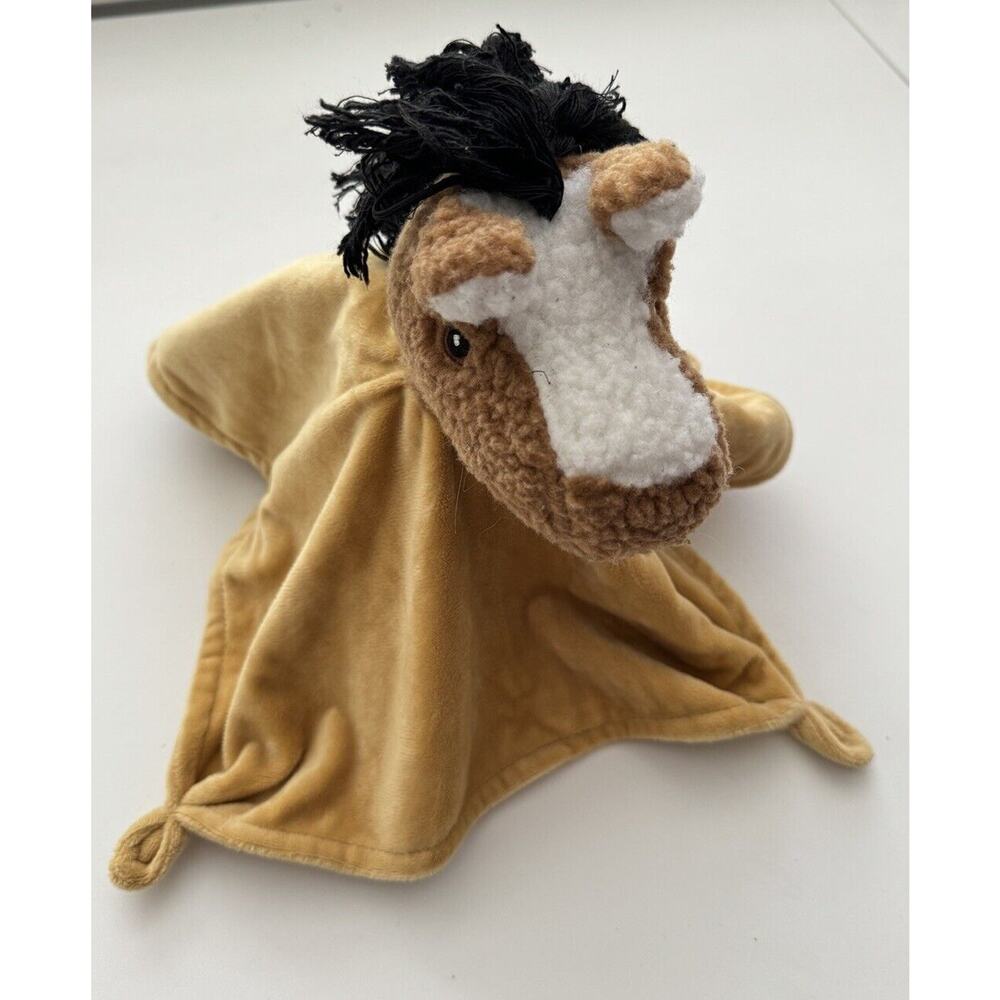 Horse Lovey Baby Security Blanket Pony Stuffed Plush Animal Blankie 13x13 inch